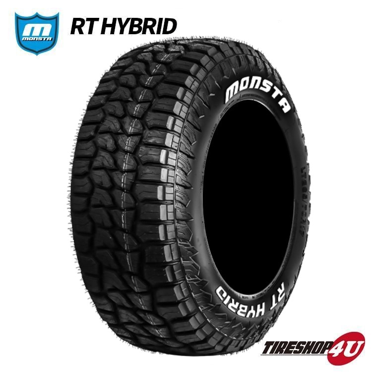 2024年製 MONSTA RT HYBRID 285/70R17 121/118Q LT RWL モンスタ アールティー ハイブリッド ホワイトレター  285/70-17｜サマータイヤ単品